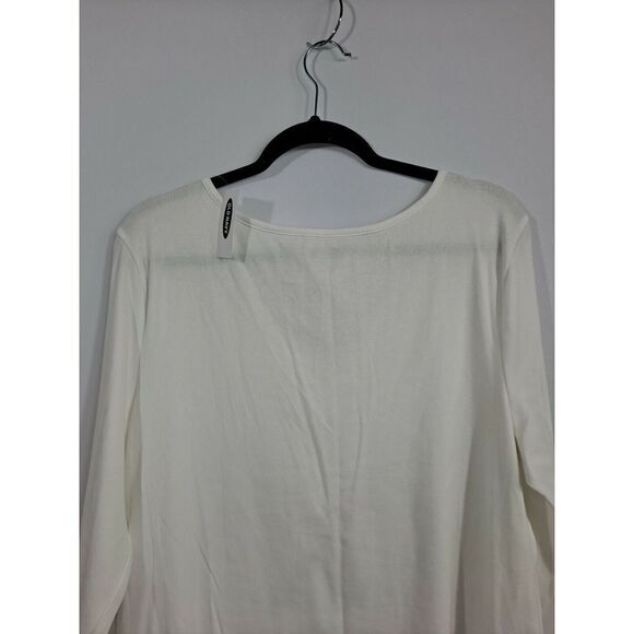Ladies V NECK Pullover Top NWT.   White, Size XXL. - Picture 8 of 9
